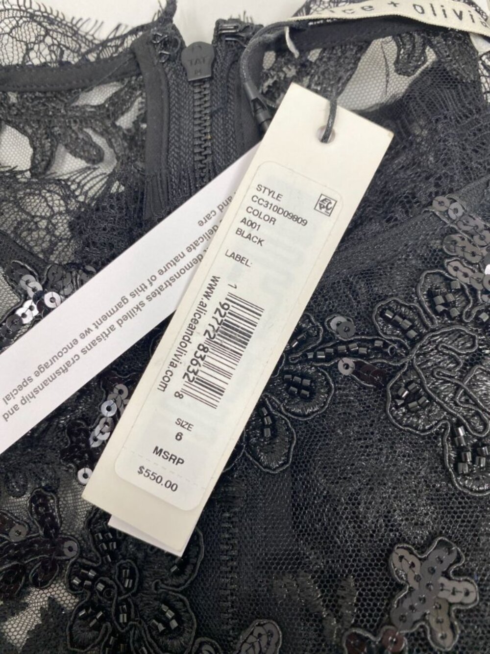 Alice + Olivia Alaina Black Lace Romper 6 NWT $550 - Picture 12 of 14